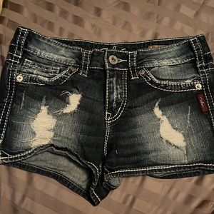 Silver Jean shorts